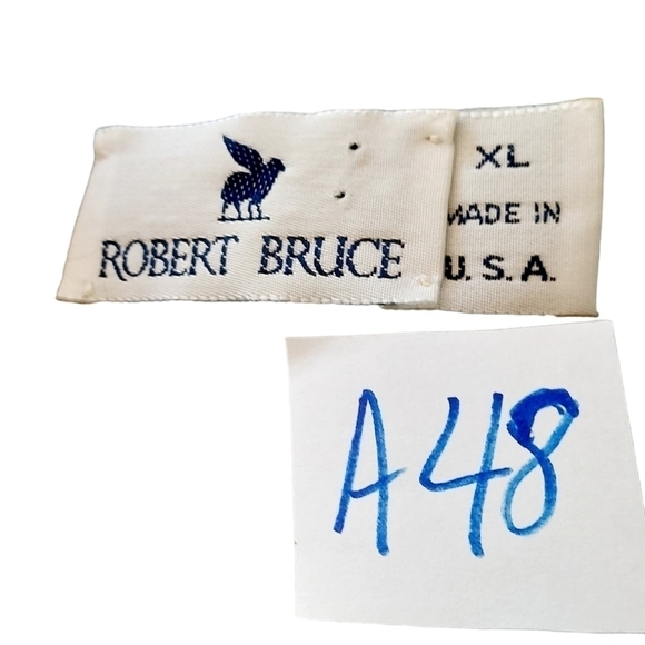 VINTAGE Robert Bruce Cardigan Sweater Vest Wool XL Gray Union Made USA Pockets - Picture 12 of 12